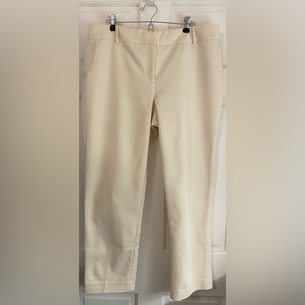 Chaus New York Cream Ankle Dress Pants Size 16‎ F